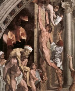 The Fire in the Borgo [detail: 1]