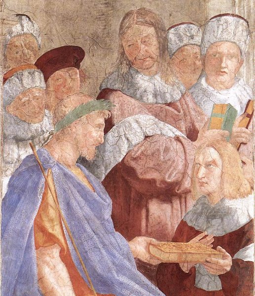 Justinian Presenting the Pandects to Trebonianus [detail: 1]