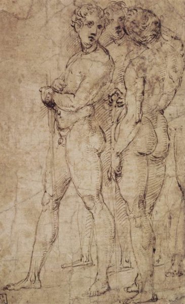 Three Standing Nude Men