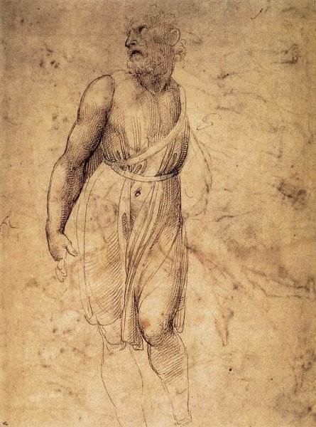 Study after Michelangelo's St Matthew