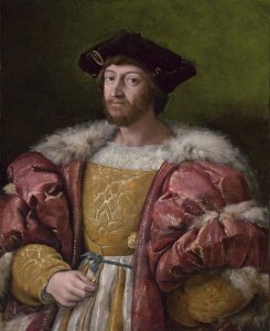 Portrait of Lorenzo de' Medici, Duke of Urbino (1492-1519), three-quarter-length, holding a gold box