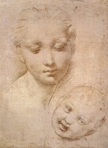 Study of Heads, Mother and Child